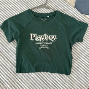 play boy crop top size xs